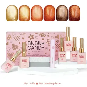 Cat Eye Gel Nail Polish in 6 Vibrant Colors 15ml, Long-Lasting UV/LED Soak Off Formula, Perfect for DIY and Salon Use, Nail Art, Nail Polish Chrome Finish Manicures 2026 Spring New Arrivals DIY Nails| Happy News Nails| Valentine's Day Nails| gel polish