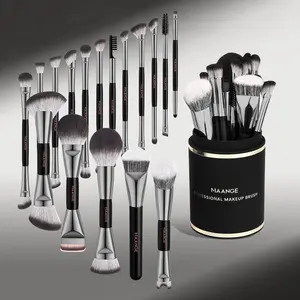 Maange 18-Piece Makeup Tool Set, Includes 17 Brushes + Brush Holder, Foundation Brush, Blush Brush, Powder Brush, Highlighter Brush, Eyeshadow Brush, Mascara Brush, Cosmetic Brush Set, Makeup Brush Kit