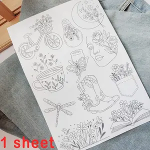 Water-Soluble Embroidery Pattern, Sewing Enthusiasts' Embroidery Stabilizer, Auxiliary Patch for Clothing, Shoes, Hats, DIY Craft Projects, Embroidery Patches