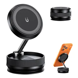 2026 Upgraded 360° Vacuum Magnetic Car Phone Holder for Magsafe [96+LBS Strongest Suction & 2800gf Strongest Magnetic], Adjustable Car Phone Mount for Your Car/Gym/Mirror/Shower for iPhone & Android