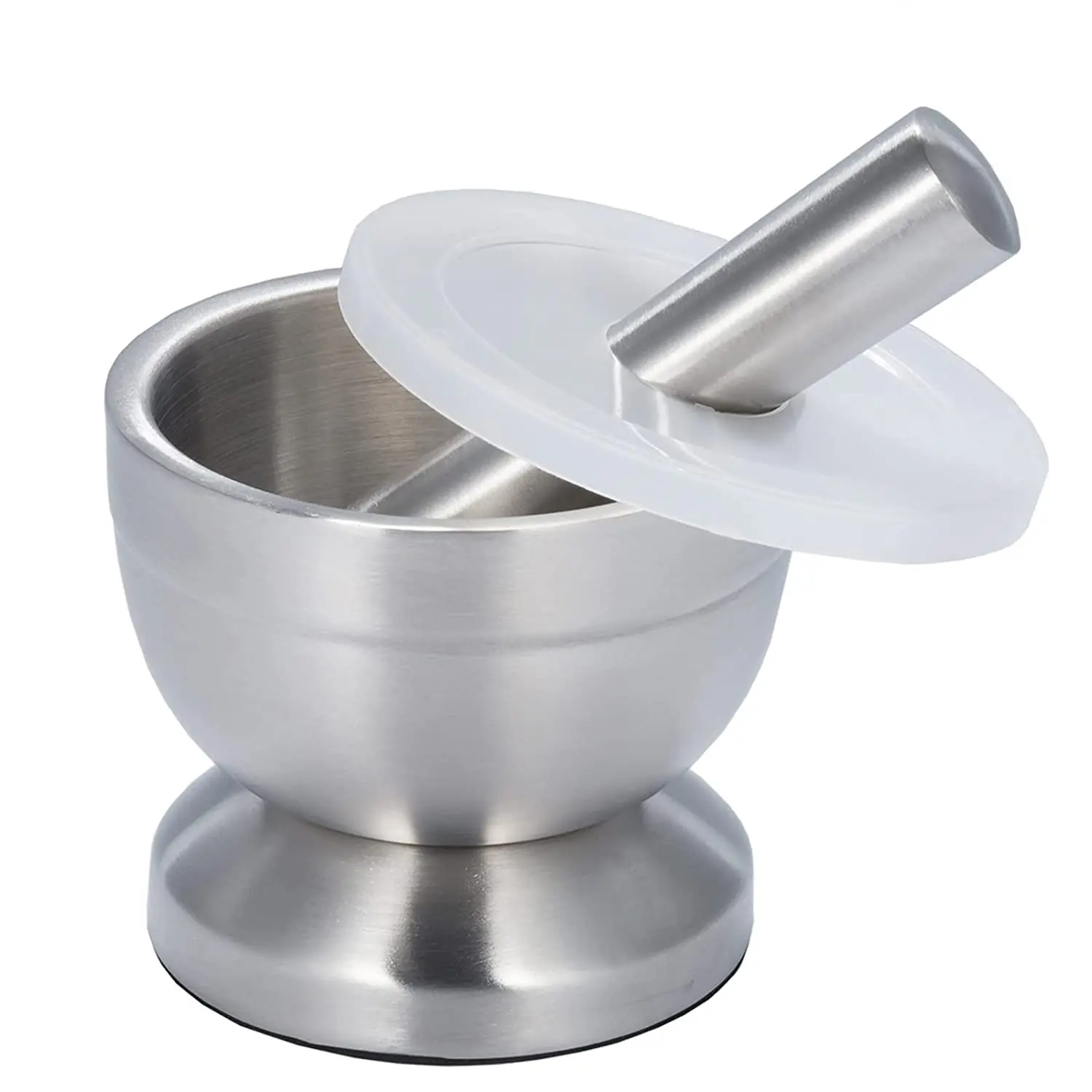 Steel Mortar & Pestle Set, Hand Grinder For Garlic Spice Herb, Kitchen tool For Cooking Utensils Heavy Duty Seasoning, Small