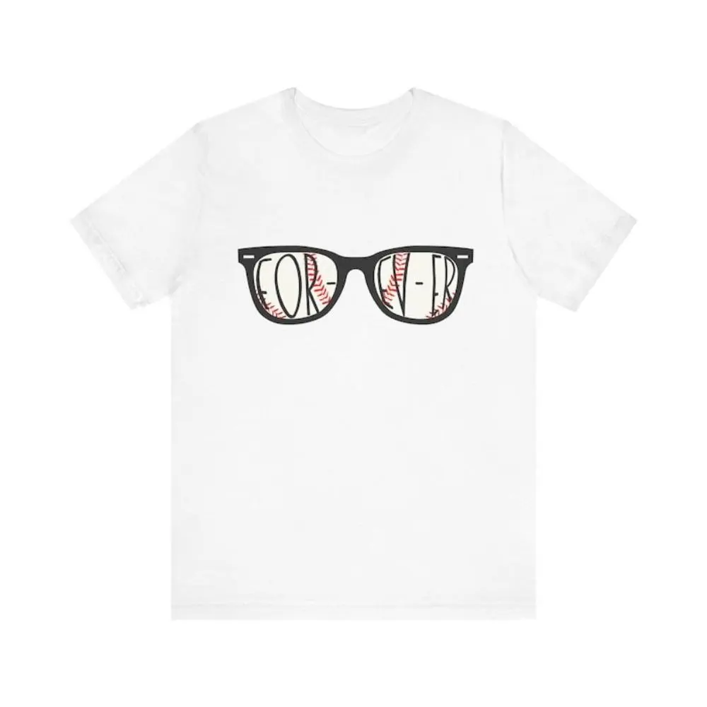 Women's Baseball T-Shirt, Modern For-Ever Sandlot Printed Graphic, Soft 100% Cotton Pre-Washed Short Sleeve Relaxed Fit Apparel