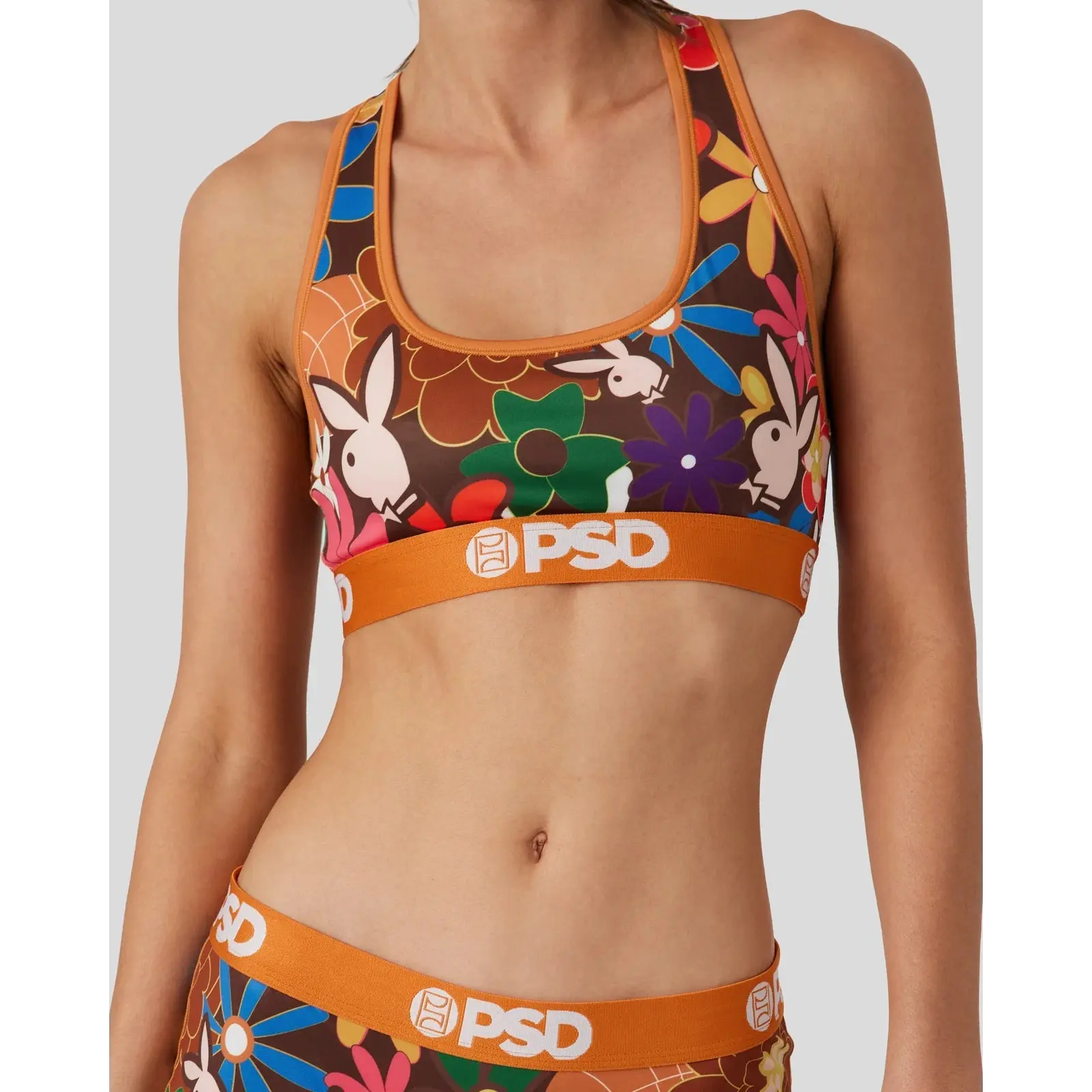 PSD Womens Playboy - Funk Racerback Sports Bra - Comfortable, Breathable, Ultra-light Fabric