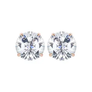 Lab Grown Diamond Stud Earrings - 14K Rose Gold