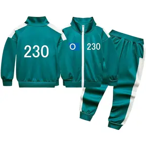 Squid Game Season 2 Tracksuit Costume for 100 Days of School Party Cosplay 2 Piece Unisex Funny Korean Classic Track Suit Set with Jacket