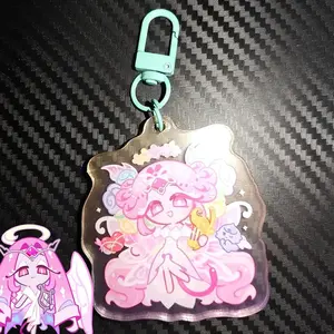 ‌Game Cookie Run Kingdom‌ Eternal Sugar Cookie Cosplay Keychain Cartoon Acrylic Backpack Pendant Keyring Jewelry Decoration