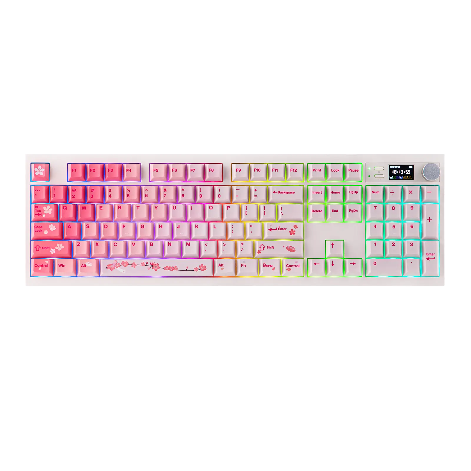 EPOMAKER QK108 Full Size Mechanical Keyboard with Screen & Knob QMK/VIA Creamy&Thocky Gasket RGB Backlit Hot Swap Mac Keycap 2.4G/BT Wireless Gaming dealsforyoudays