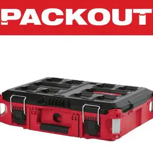 Milwaukee PACKOUT 22 in. Medium Red Tool Box with 75 lbs. Weight Capacity