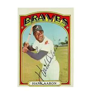 1972 Hank Aaron Topps #299 Autograph Card JSA/COA