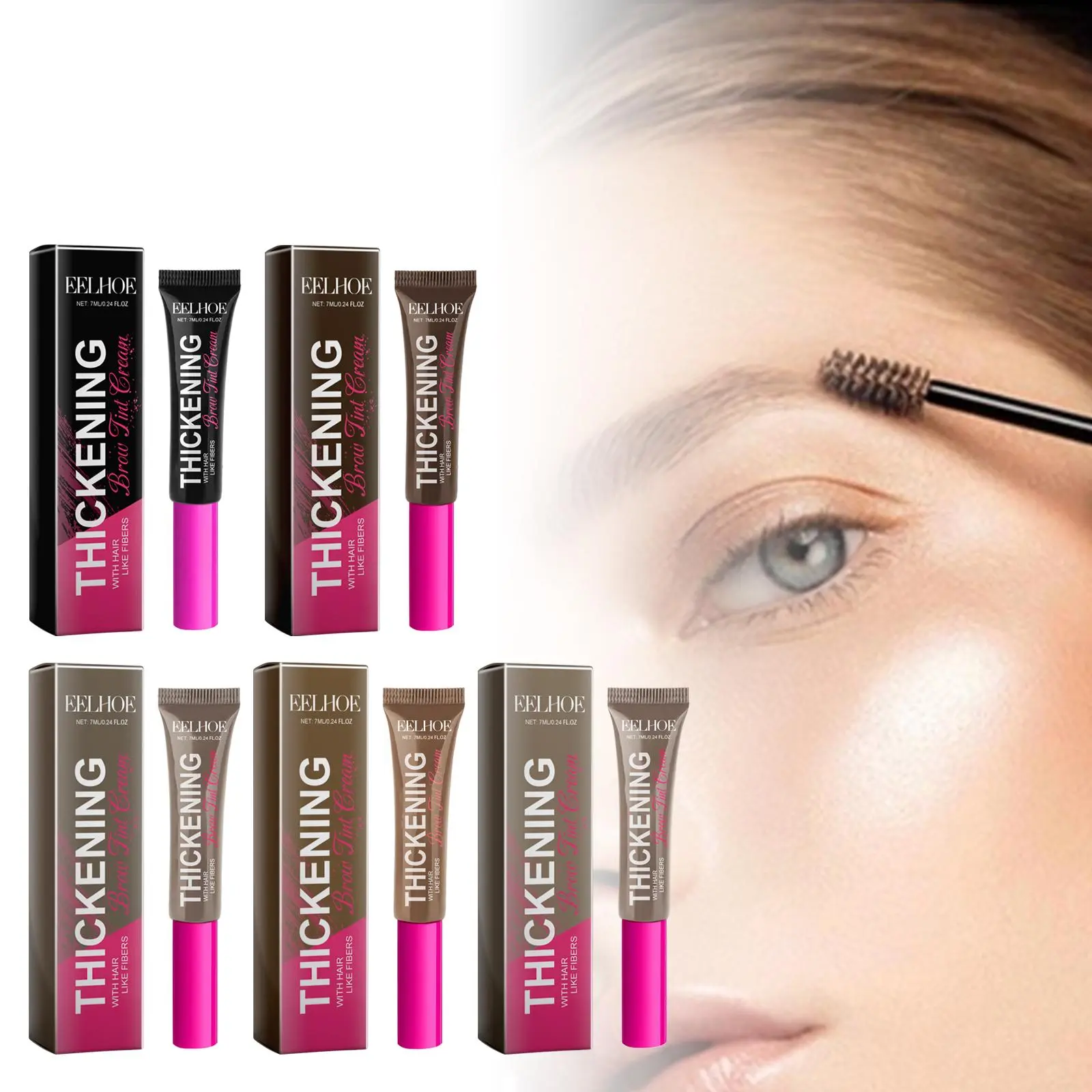 tinted brow gel, fiber brow tint cream, waterproof eyebrow mascara, fluffy sparse brows, long lasting brow makeup, natural brow filler, eyebrow thickening gel, everyday eye makeup, soft glam brow look, multi shade brow tint, smudge proof brow cream, trave