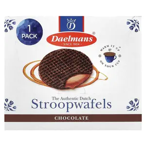 Daelmans Stroopwafels, Chocolate, 24 Waffles, 1.27 oz (36 g) Each