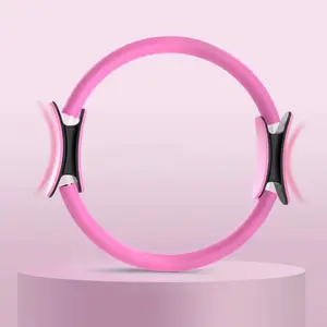 Multifunctional Pilates Yoga Ring with Anti-Slip Foam Handles, Comfortable Home Fitness Equipment, Enhance Muscle Strength