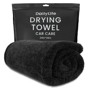 Car Drying Towel (36"x 24"), Twisted loop drying towel, microfiber towels for cars, Super Absorbrnt, Quick Dry, drying towels car detailing,microfiber cleaning cloth