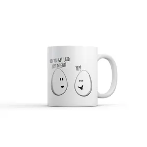 Did You Get Laid Last Night Mug Funny Sarcastic Egg Graphic Novelty Coffee Cup - 11oz Funny Coffee Mugs Ceramic Printed Drinkware Cup Did You Get Laid Last Night Mug Funny Sarcastic Egg Graphic Novelty Coffee Cup - 11oz Funny Coffee Mugs Ceramic Printed Drinkware Cup