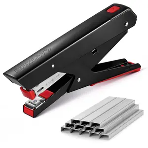 Arrow Plier Stapler Set, Metal Hand Stapler with 2520 Staples, Full-Strip Loading, 25 Sheet Capacity, Dual-Mode Anvil, One-Touch Staple Loading, Ergonomic Grip, for Office, School, Packaging