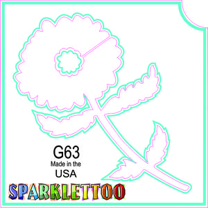 212 MAIN Ruby Red G63 3-Ply Glitter Tattoo Stencils - FDA-Compliant, Kid-Safe, Chrysanthemum Design, Pack of 100, for Men's Special Occasion Costumes & Accessories, Stencil