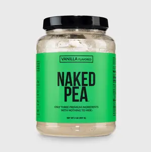 Naked Pea Vanilla Protein Powder 2LB - Vegan Gluten-Free Dairy-Free Soy-Free GMO-Free with Organic Coconut Sugar - Free of Additives and Artificial Sweeteners - 17g Protein, 8g Carbs - Only 3 Ingredient