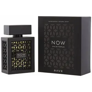 LATTAFA RAVE NOW Black Eau De Parfum Spray 3.4FL.OZ Aroma Floral Fragrance Perfume Unisex Blend  Scent Cologne Cosmetic