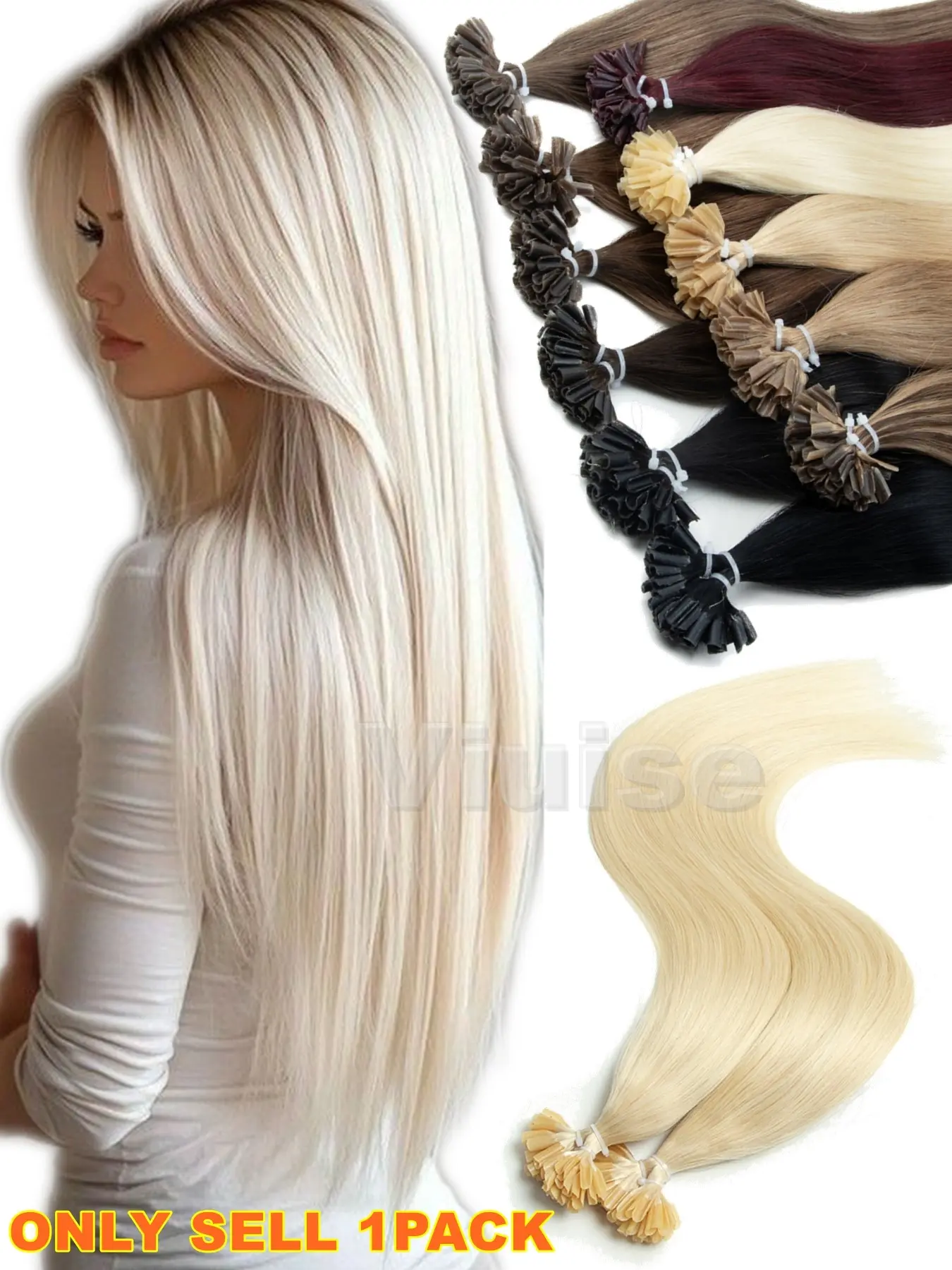 30g/Pack 50strands/Pack Keratin U Tip, Hot Fusion, Natural Soft, Straight, Real Hair Extensions, Pure Human Hair, Human Hair Bulk, Black/Brown Hair Extensions, Hair Extensions Add Volume Easy To Install For Daily Looking, Sutiable Single/Salon