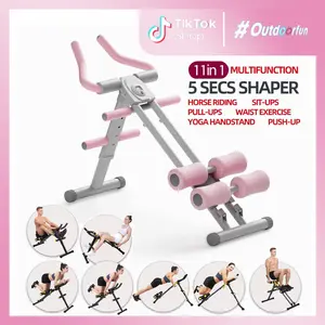Magic BB Ab Workout Equipment Abdominal Trainer, Adjustable Ab Machine at Home Gym, Foldable Abdominal Exercise Machine, Core & Ab Trainer Machine for Stomach Workout with LCD Monitor