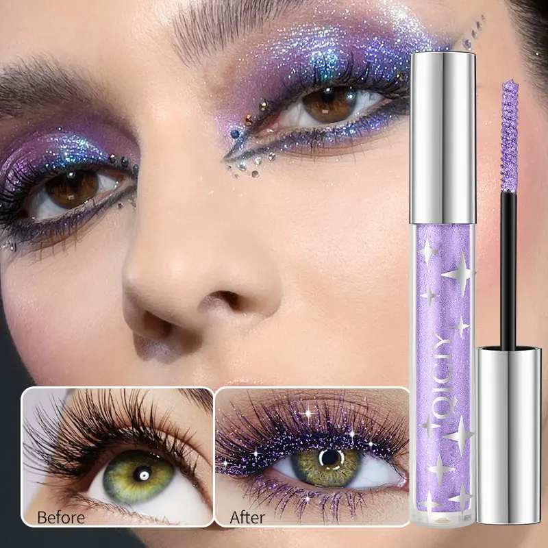 Pearl Gloss Mascara, Makeup Mascara, Three Color Pearl Gloss Mascara, Waterproof Sweatproof Curling Shaping Smudge Proof Mascara