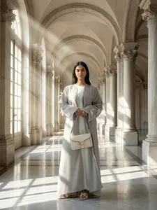 Butterfly Knot Long Sleeve Wavy Hem Cardigan, Essential Modest Style, Casual Daily Wear, All Seasons, Plain Pattern, Outdoors, Womenswear