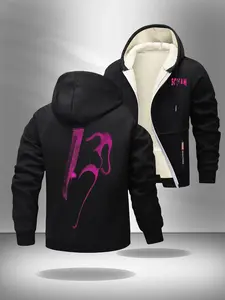 Scream Pink Ghost Face Zipper Hoodie - Hot Trending Hoodies, Black Double sided Horror Movie Pattern Hoodie, Warm Sherpa Lining Top, Perfect Gift for Scream Fans and Horror Movie Enthusiasts