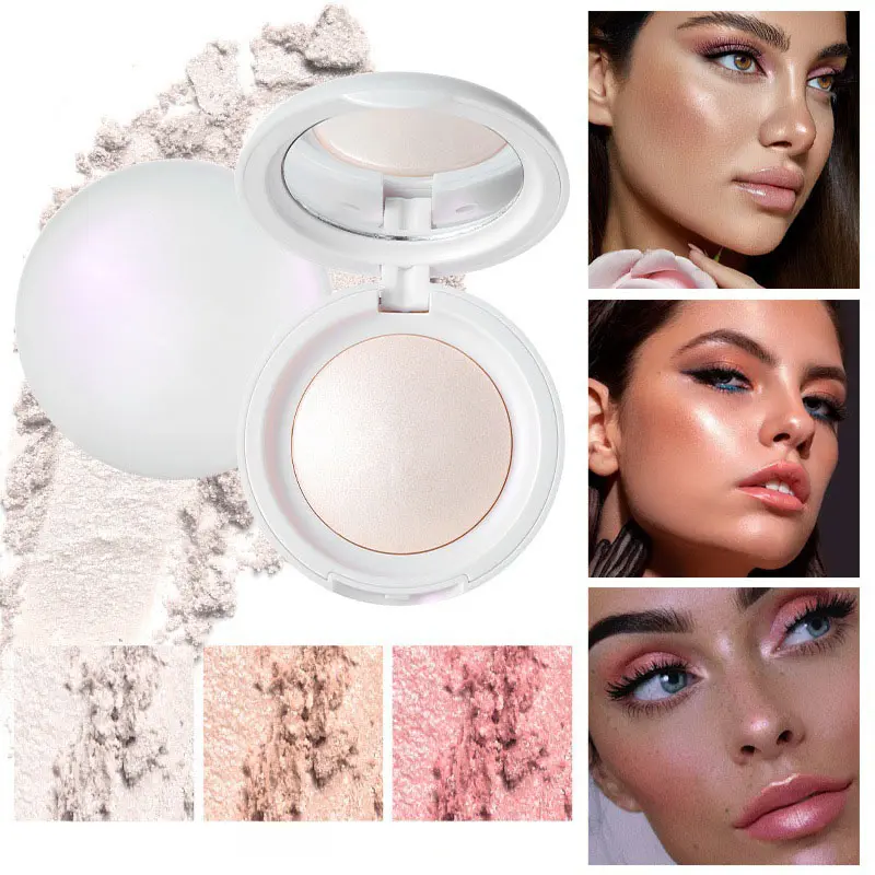 Silky Glow Highlighter, Natural Radiance & 3D Contour Effect, Mini Light Bulb Highlight Powder,  Lightweight, Radiant Finish with Silky Texture
