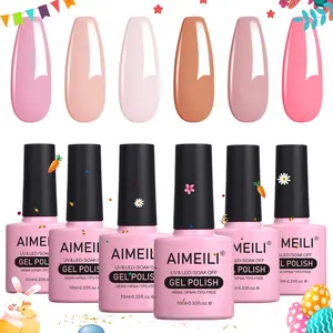 AIMEILI Soak Off Nude Pink Gel Nail Polish Set6-31