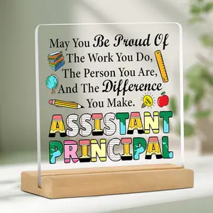 Assistant Principal Gift, Thank You Gift for Retirement, Proud Office Desk Decoration Symbol, Clear Desk Decor for Administrators, Desk Sign