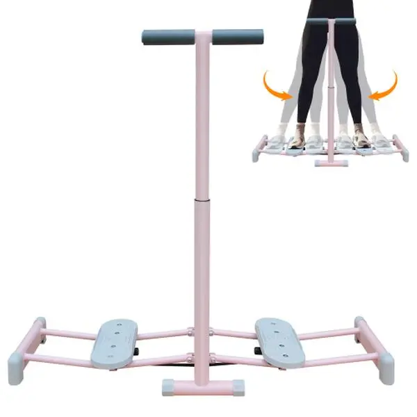 Ski Machine Foldable, Simulated Ski Trainer with 4-Level Adjustable Non-Slip Pedal Armrest, Pelvic Floor Muscle Trainer for Home
