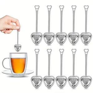 Heart Shaped Stainless Steel Tea Infuser, Fine Mesh Tea Infuser with Handle, Tea Making Tool for Home Office Use