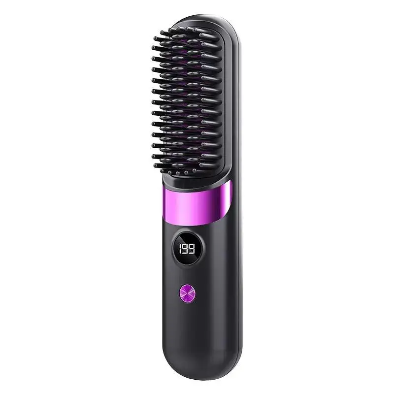 Portable Wireless Hair Straightener, Cordless Straightener, Fast Heating, Temperature Control, Smart LED Display, USB Charging, Lightweight, Ideal Gift for Women, Hair Straightener Comb, Styler, Travel Straightener