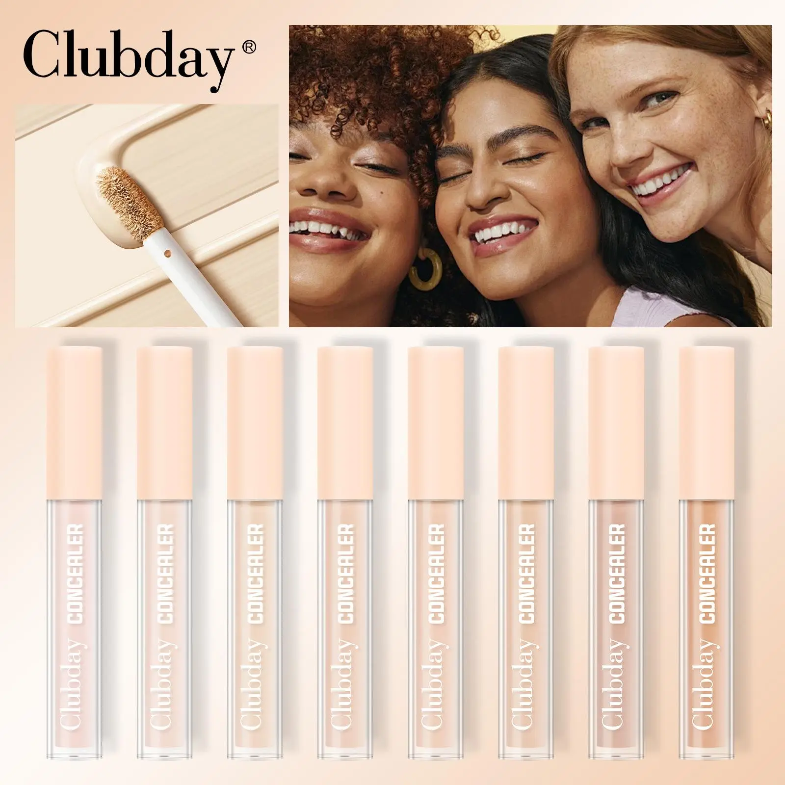 8-Color Waterproof Long-Lasting Liquid Concealer - For Acne Mark Coverage, Dark Eye Circle Correction, Facial Contouring