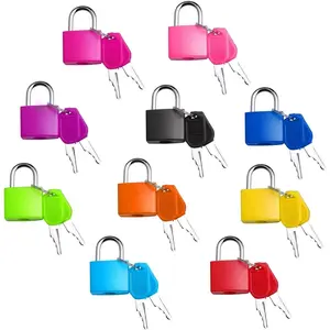 10 Pcs Luggage Locks with Keys, Locker Lock Small Luggage Padlocks, Suitcase Locks Metal Keyed Padlock for School Gym