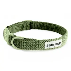 Sweater Print Tactical Collar Khaki Green Polyster Quick Release Buckle Adjustable D-ring for Training Hiking Everyday Wear