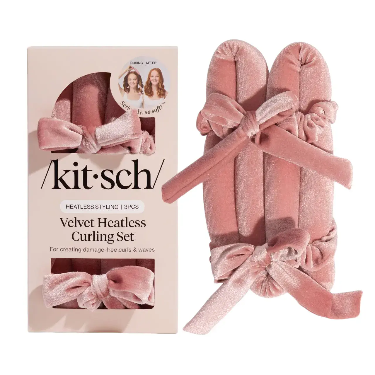 Kitsch Terracotta Velvet Heatless Curling Set Kitsch Terracotta Velvet Heatless Curling Set
