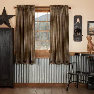 Blackstone Farm Star Short Panel Curtains