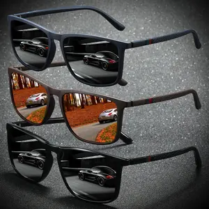 3-Pack Black Mirrored Classic Polarized Square Frame Sunglasses - Anti-Glare, UV400 Sun Shades for Driving, Fishing (Sports & Outdoor Leisure Equipment), Classic Polarized Sunglasses
