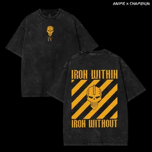 Iron Warriors 40k Game Vintage Washed Tee, Adeptus Astartes Ultramarine Unisex Heavyweight Cotton T-shirt, Top Men gift Fabric Menswear Collar Oversized