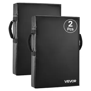 【FathersDayGift】VEVOR Football Blocking Dummy, 24x16 in Blocking Pads, Kick Shield Pad with Handles, High-Density Sponge Tackle Dummies, Heavy Duty Training Equipment for Basketball Hockey Lacrosse, Black, 2PCS