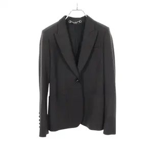 Pre-owned GUCCI Wool Small Leather Goods Polyester Tailored Jacket