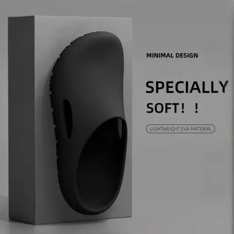 New Soft Bottom Comfort Indoor Outdoor Summer Slippers, Lightweight Eva Soft Non Slip Anti-Slip Thick Sole, Bathroom Home Outdoor Travel Beach Cool Men's Shoes Minimalist Water Clogs