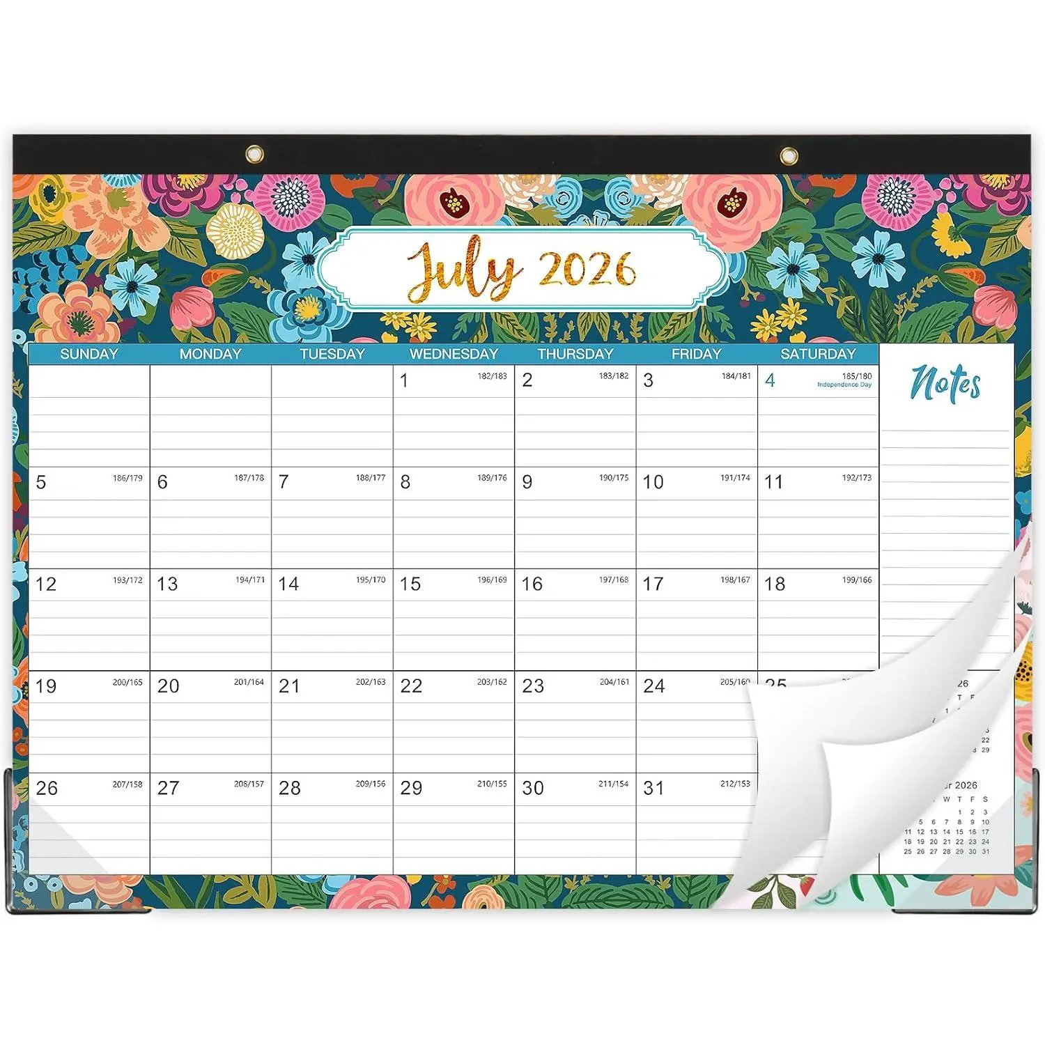 Desk Calendar 2026-2027 - Calendar 2026-2027 from Jul. 2026 - Dec. 2027, Large Calendars 12 x 17 with Corner Protector and Large Ruled Blocks