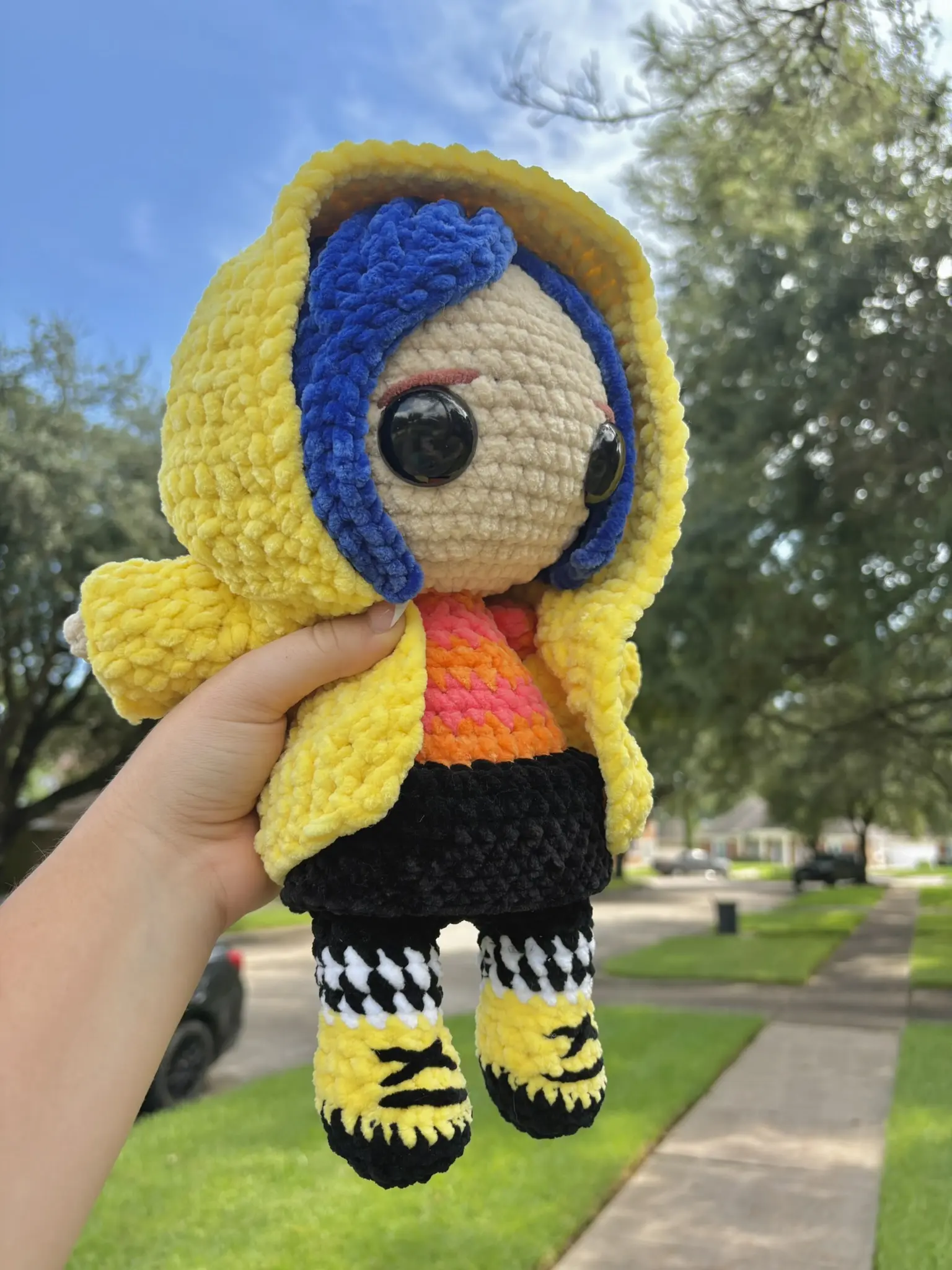 Handmade Crochet Coraline Doll