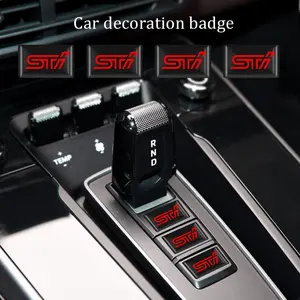 Subaru Sti Universal 3D Drip Glue Car Emblem Sticker, Customizable Dashboard & Steering Wheel Decoration, Car Modification Badge, Universal Fit, Durable