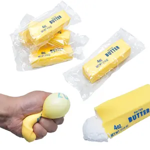 Squeeze Butter squishy - Pocket Size Squishy haul  Stress Ball for Adults & Kids 3+ - Realistic Butter Fidget Toy with Slime-like Creamy Filling for Tension Alleviation & Tactile Engagement - Harmless & Resilient Safe Composition