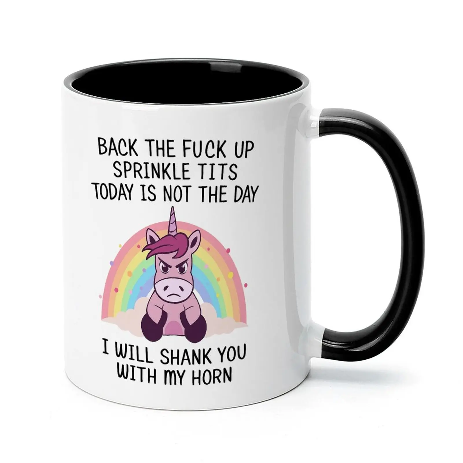 Funny Unicorn Coffee Mug - I May Sparkle But Don't Underestimate My Rage, Washable Ceramic Drinkware, Funny Gift for Best Friend