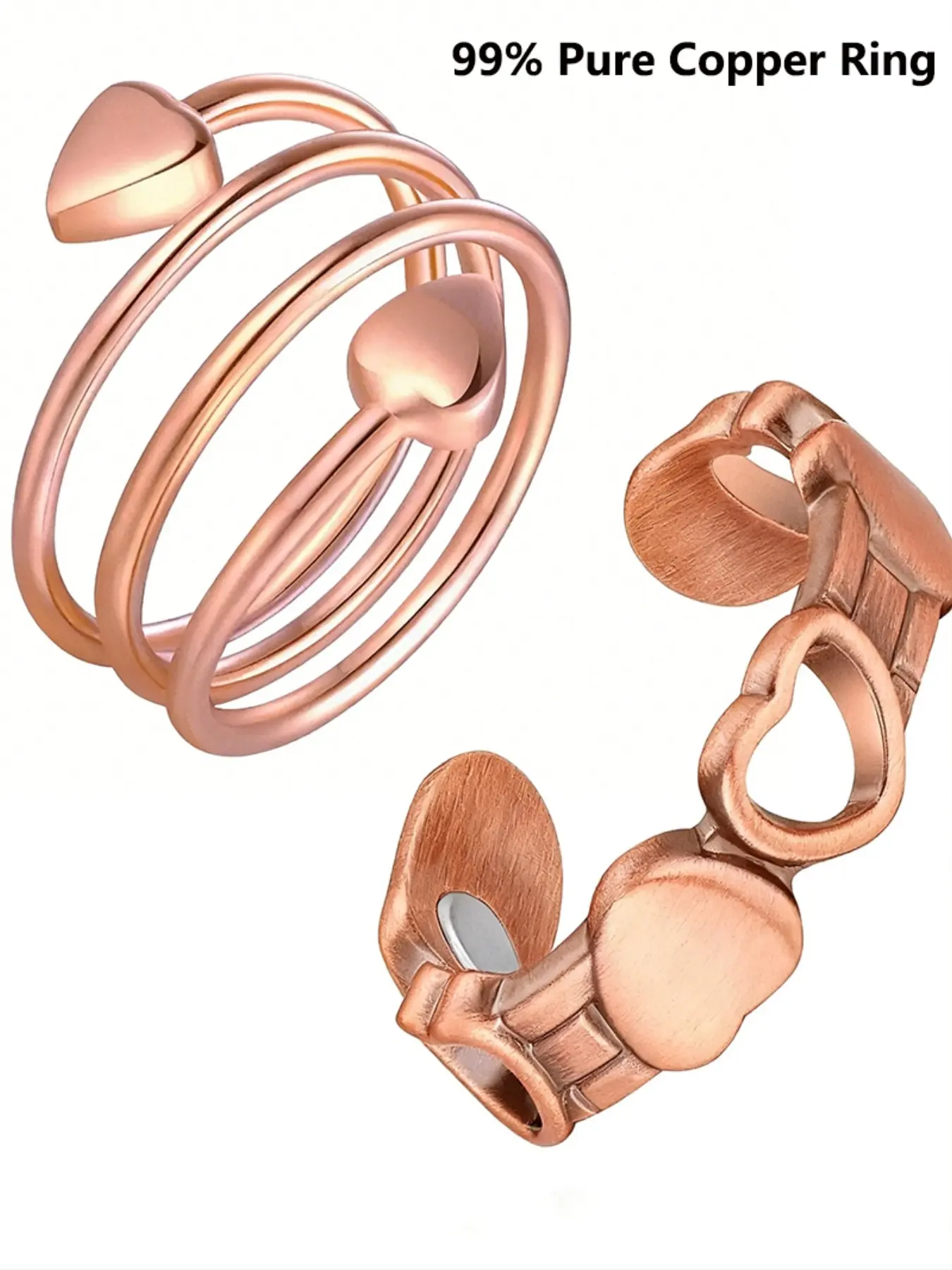 Anti-Fatigue Magnetic Copper Ring, Adjustable Joint Thumb Band, Physical Stress Relief, Improves Circulation, Health Jewelry for Women, Stress Relief Rings