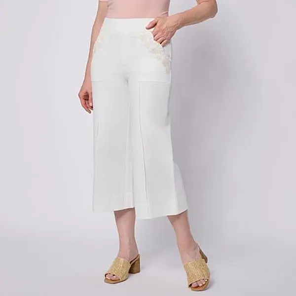 Nina Leonard Culotte Pull-On Pant